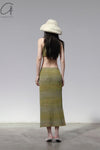 SWAYING/KNIT gradient strapless halterneck top SW23SS1T36 gradient green PS61